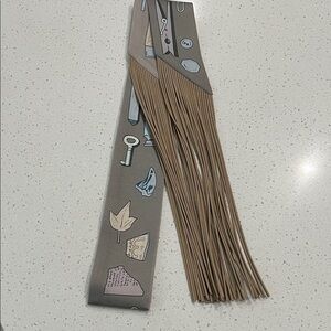 Gray and Tan Fringe twilly